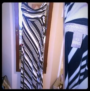 Maxi Dress Blue and White